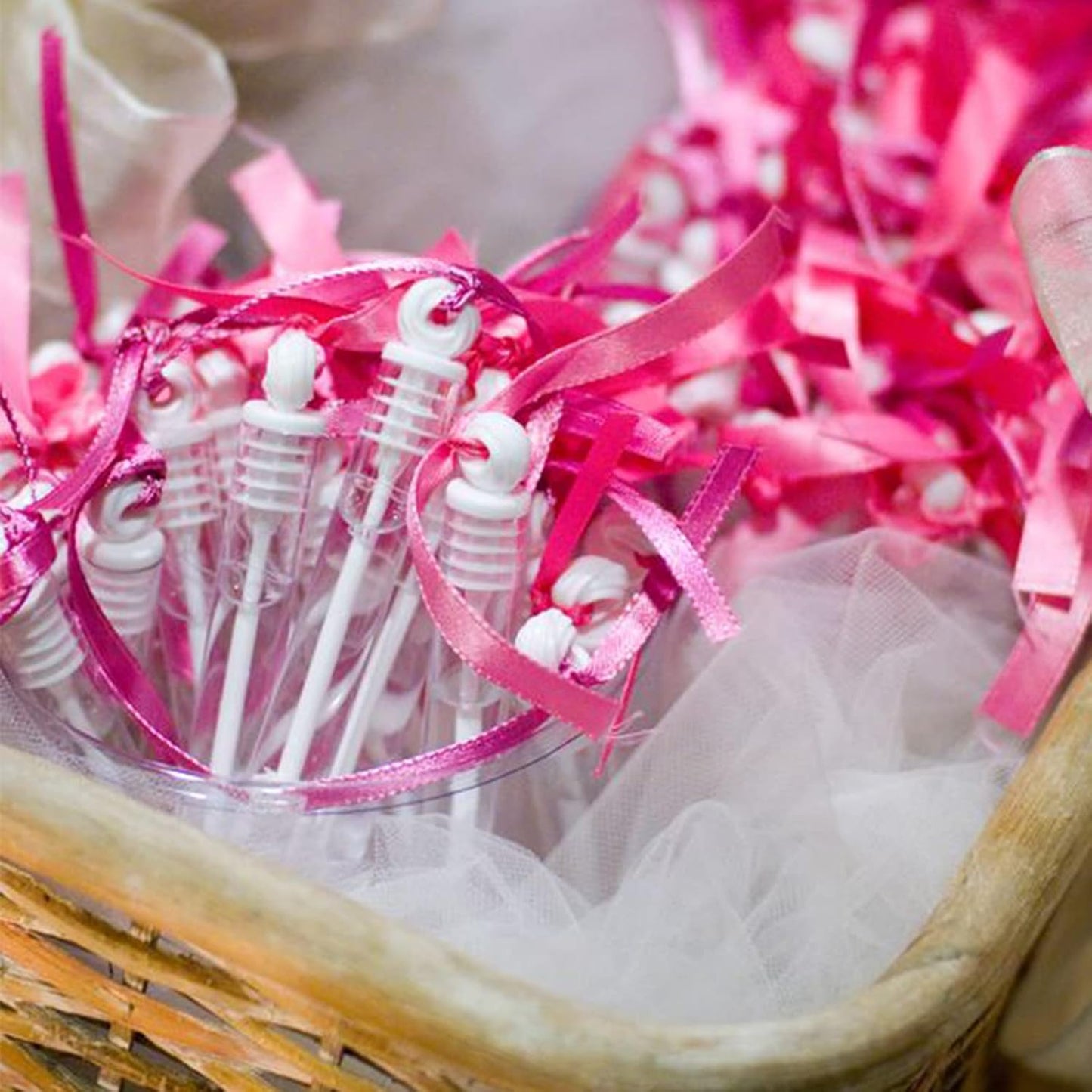 300 Pack Mini White Bubble Wand Party Favors, Perfect Bubble Stick Bulk Toy For Weddings Reception And Anniversaries Celebrations, Ideal For Valentine's Day, Engagement, Parties Gift For Couple, Guess