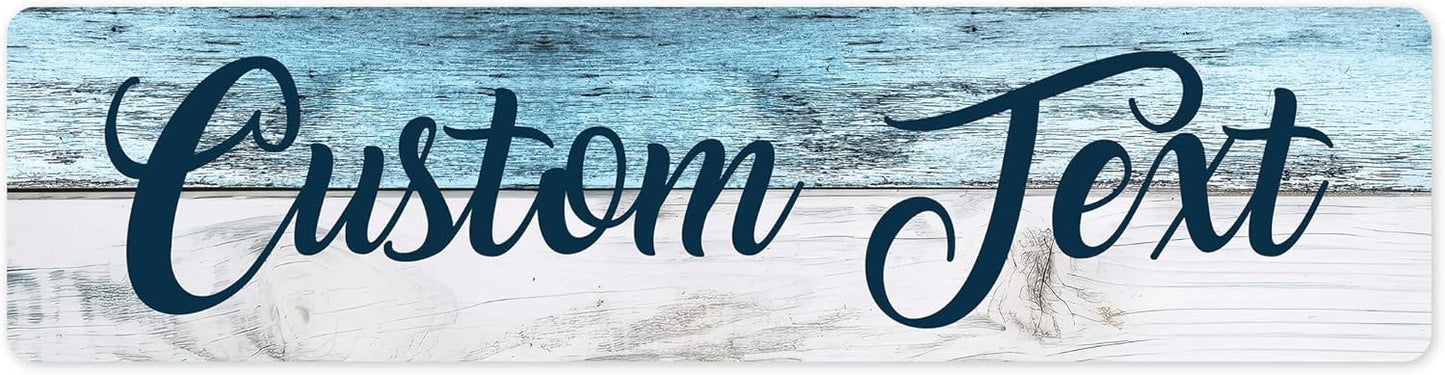 Custom Sign, Custom Street Sign, Ideal Chritmas Gift, 11 Font Colors, 13 Font Styles, 4 Hole Options, 22 Sizes, 3x12 Inches, Rust Free DiBound, Fade Resistant, Made in USA by My Sign Center (Coastal)