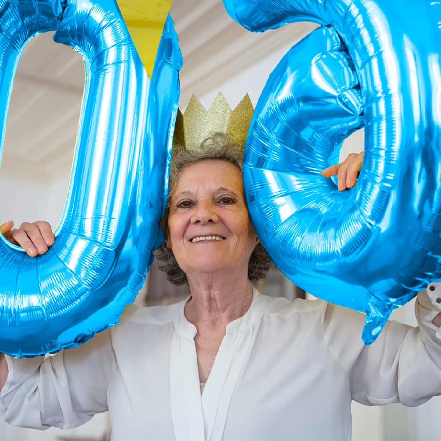 Blue Balloon Number 0, 40 Inch Large Self Inflating Foil Number Balloons 0-9, Giant 0 Digital Helium Balloon for Boys Men Birthday Baby Shower New Year Party Anniversary Celebration Decorations