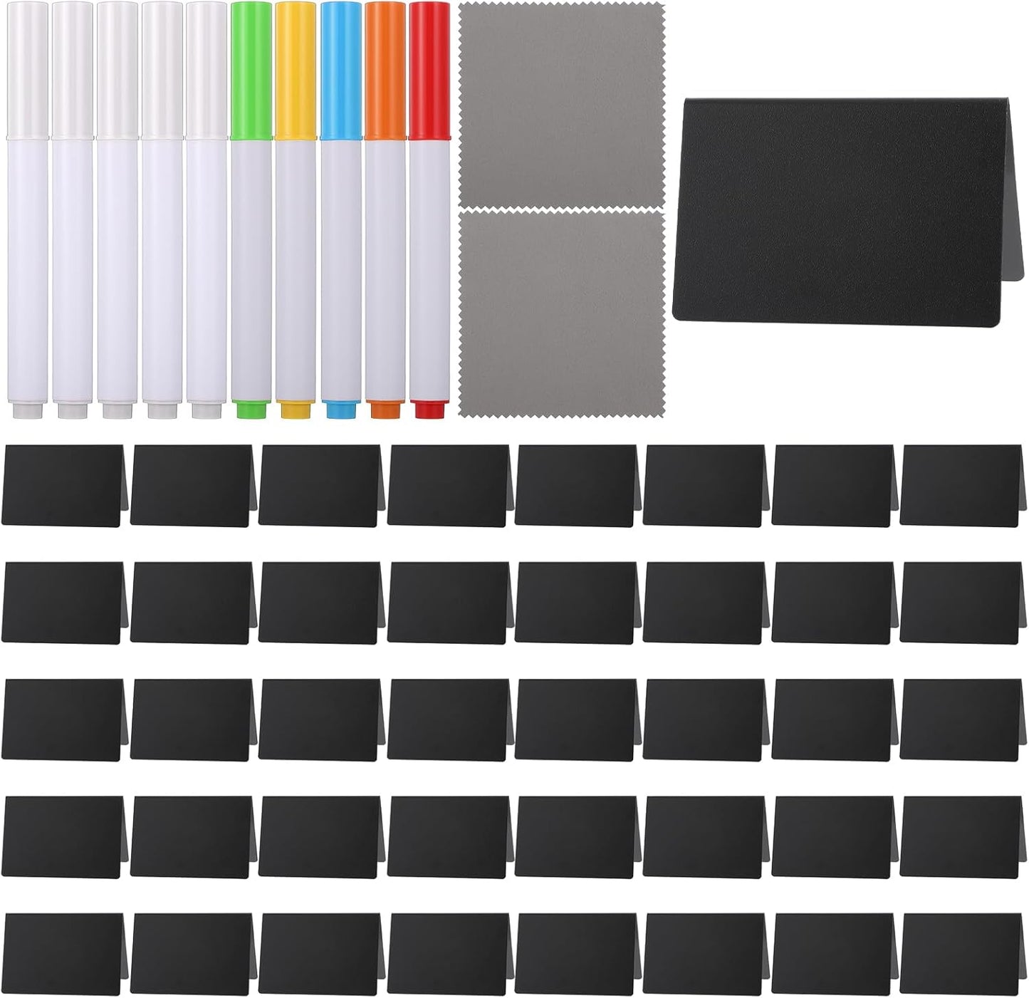 40 Pcs Food Labels for Party Buffet, 3 x 4 Inches Mini Chalkboard Signs, Food Tags Labels for Party Supplies, Small Chalk Board Signs, Catering Supplies Buffet Display, Easy to Write and Wipe