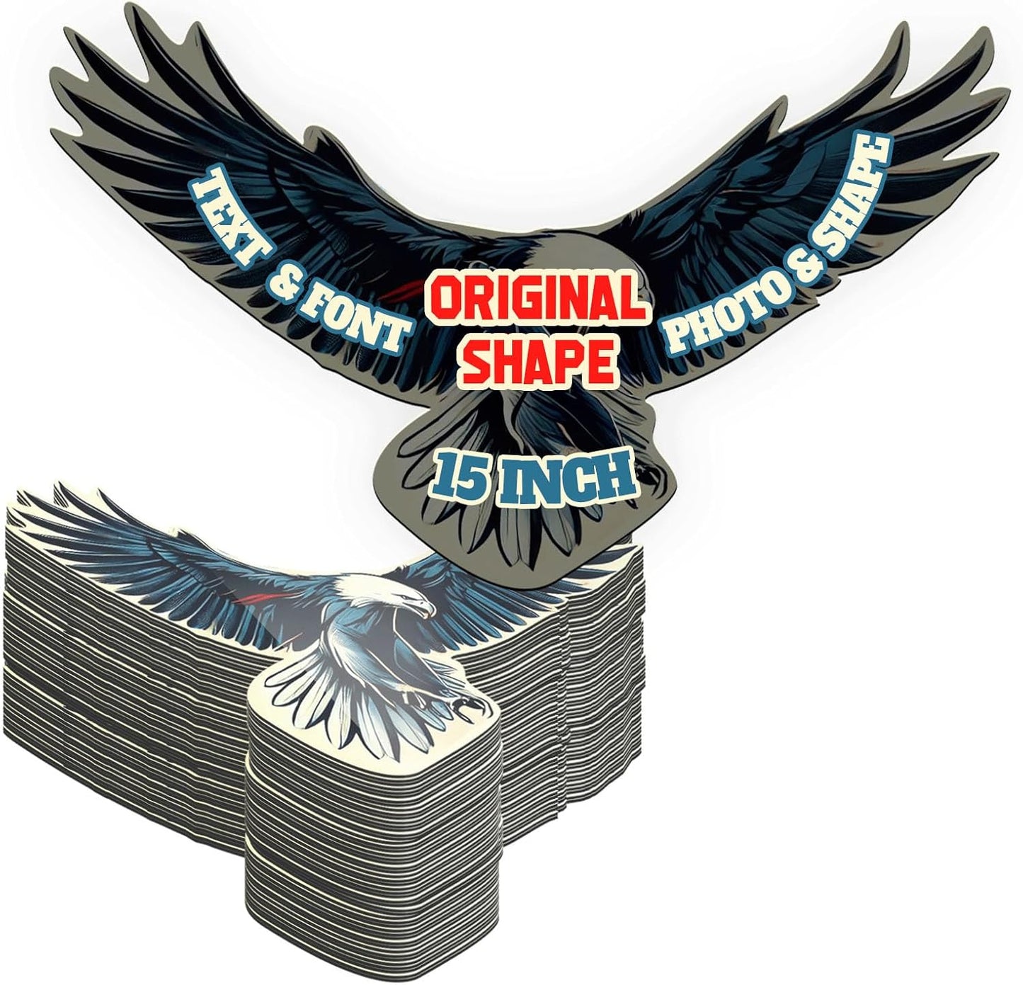 KETABAO – 15" Original Shape Custom Photo Refrigerator and Car Magnets - Personalize with Photos of Your Home, Office and Vehicle