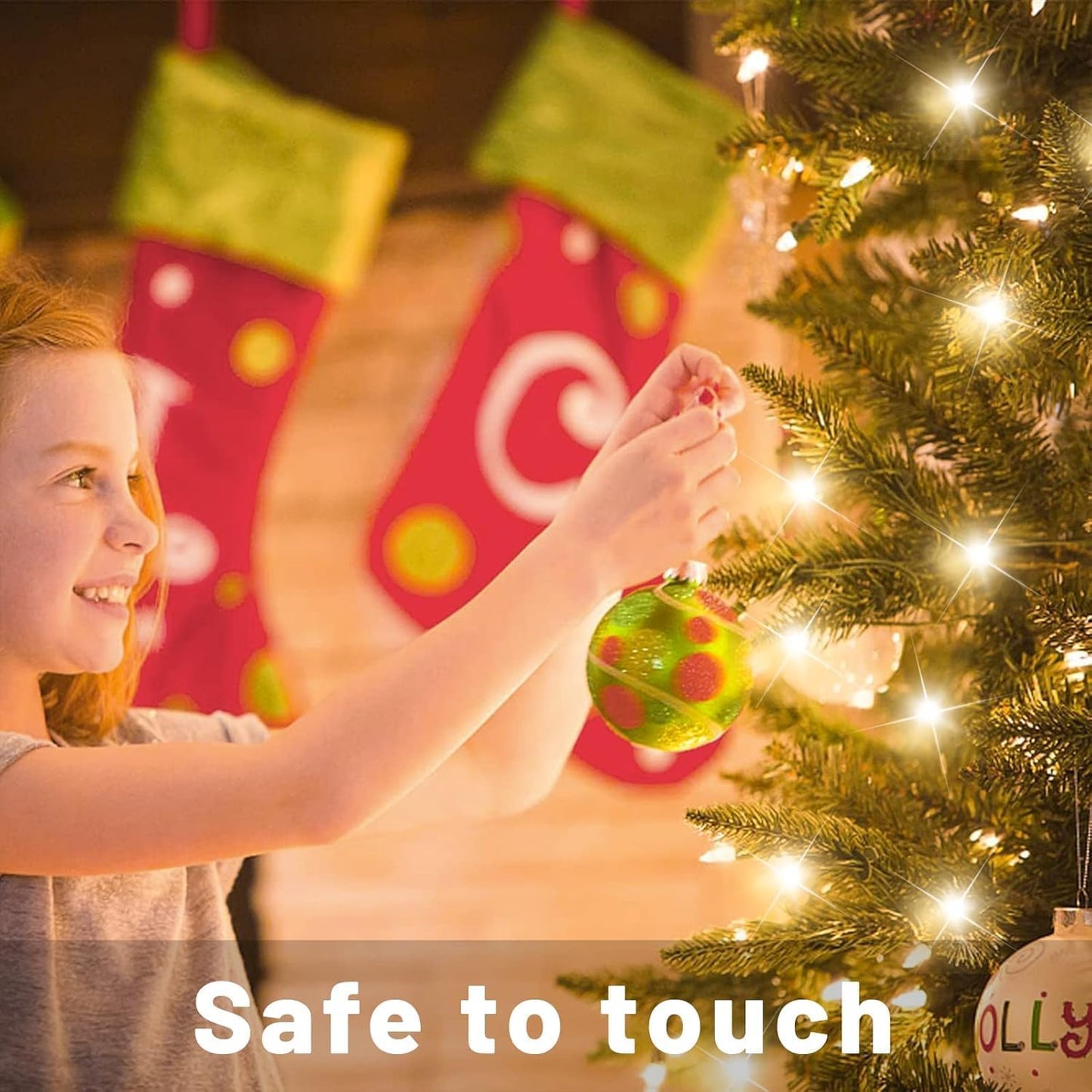 Christmas Lights for Tree 40Ft 200 Count Mini Lights Green Wire Christmas Tree Lights Waterproof Incandescent Bulb for Indoor Outdoor Xmas Holiday Wedding Home Party Decorations Clear 2pack