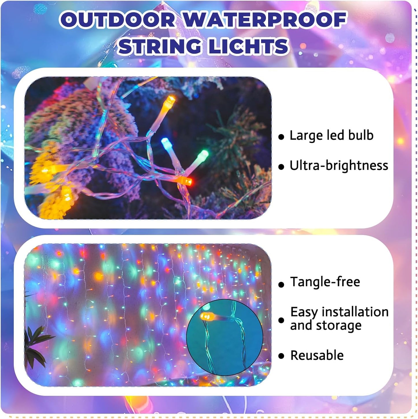 Curtain Light for Bedroom, 200LED 6.6x6.6ft Multicolor Window Wall Hanging Fairy Curtain String Light, 8 Modes Remote Fairy String Lights Indoor for Wedding Party Home Garden Decorations