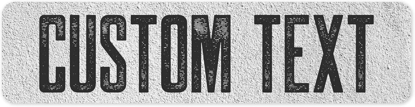 Custom Sign, Custom Street Sign, 11 Font Colors, 13 Font Styles, 4 Hole Options, 22 Sizes, 12x48 Inches, Rust Free DiBound, Fade Resistant, Made in USA by My Sign Center (Concrete)