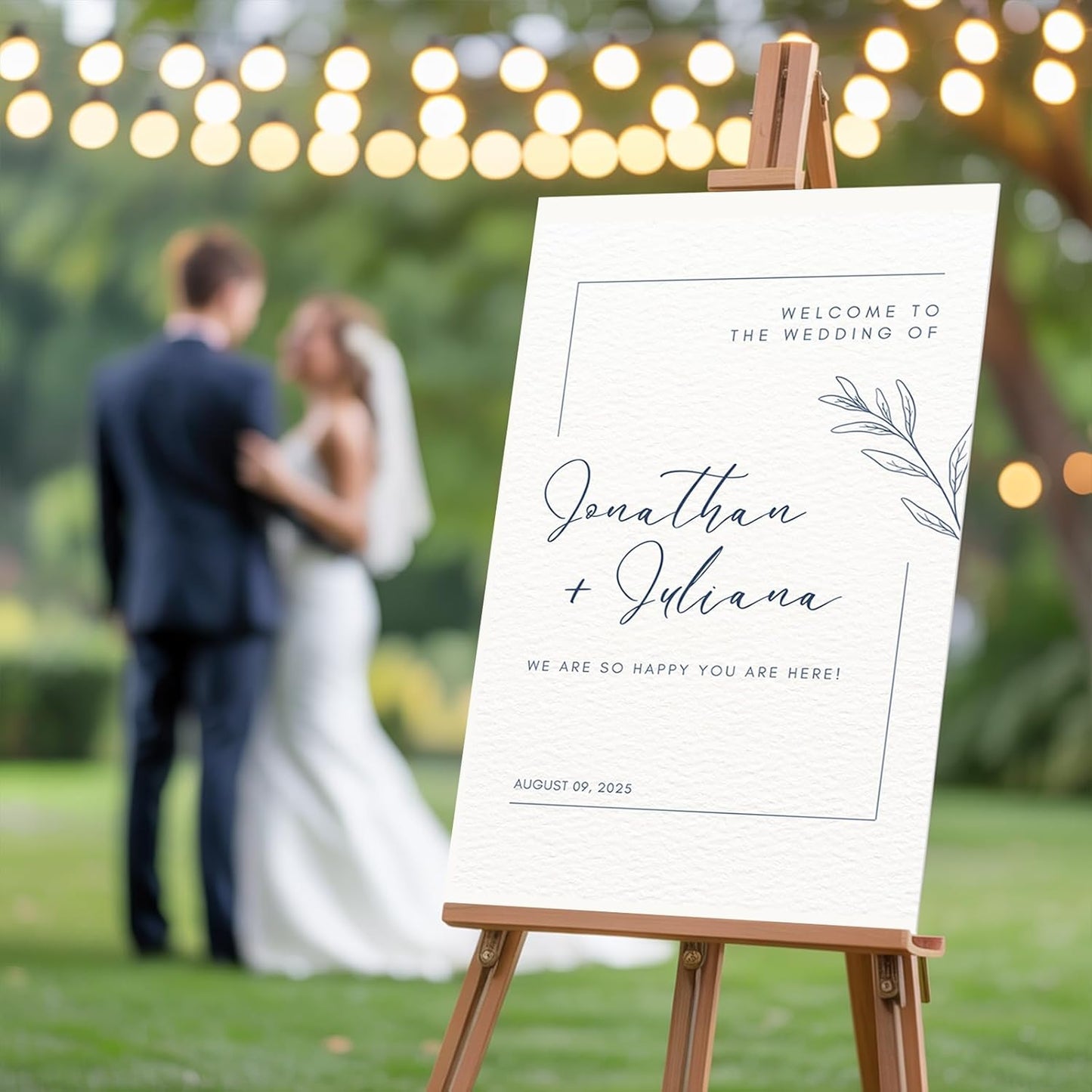 Custom Wedding Welcome Sign for Bridal Party, Engagement, Personalized Welcome to our Weddings Poster, Canvas, Wooden, Unique Reception Signs for Bride & Groom, Celebration Decor