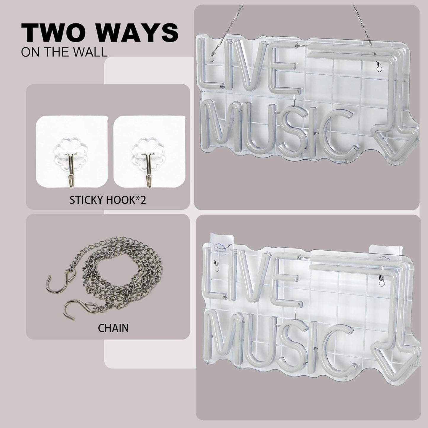 RGB Dynamic Music Neon Sign Dimmable for Wall Decor Bedroom Man Cave Game Room Home Bar Decor Music Studio Nightclubs Parties Gift