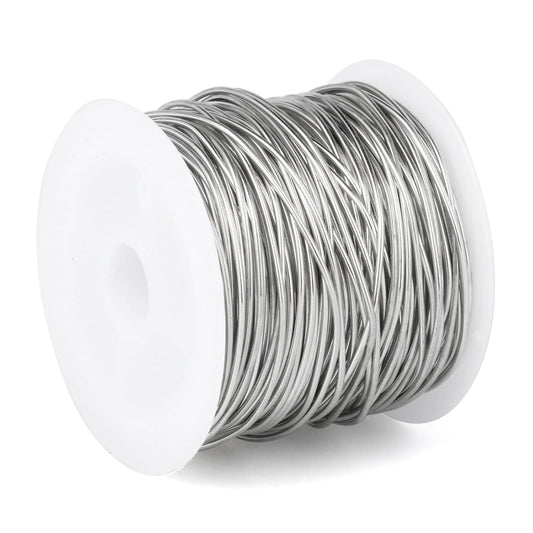82FT Jewelry Wire 20 Gauge Tarnish-Resistant Copper Beading Wires Roll Bulk for DIY Crafts Jewelry Making, Silver Wire