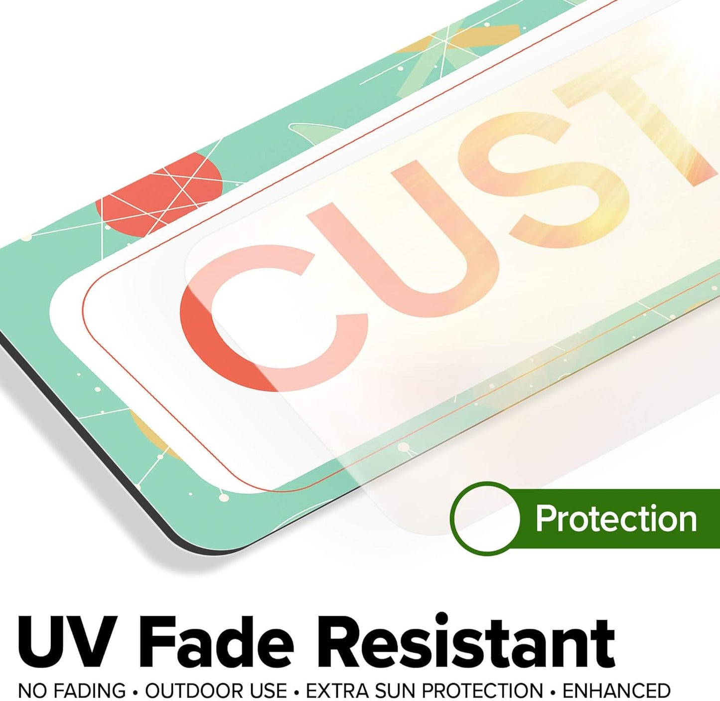 Custom Sign, Custom Street Sign, 11 Font Colors, 13 Font Styles, 4 Hole Options, 22 Sizes, 4x18 Inches, Rust Free DiBound, Fade Resistant, Made in USA by My Sign Center (Mid-Century Modern 2)