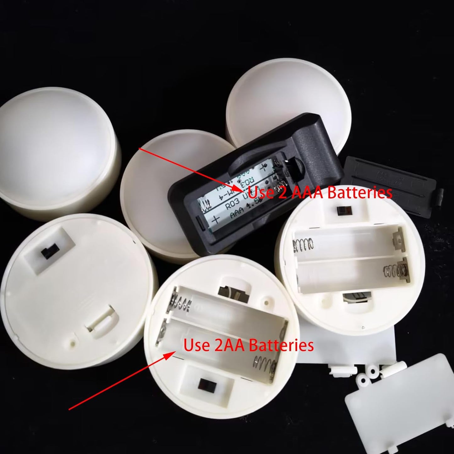 Halloween LED Pumpkin Lights with Remote and Timer, Battery Operated Jack-O-Lantern, Bright Flickering Flameless Candles for Pumpkin Decor, Halloween Party Decorations, White, 6 Pack