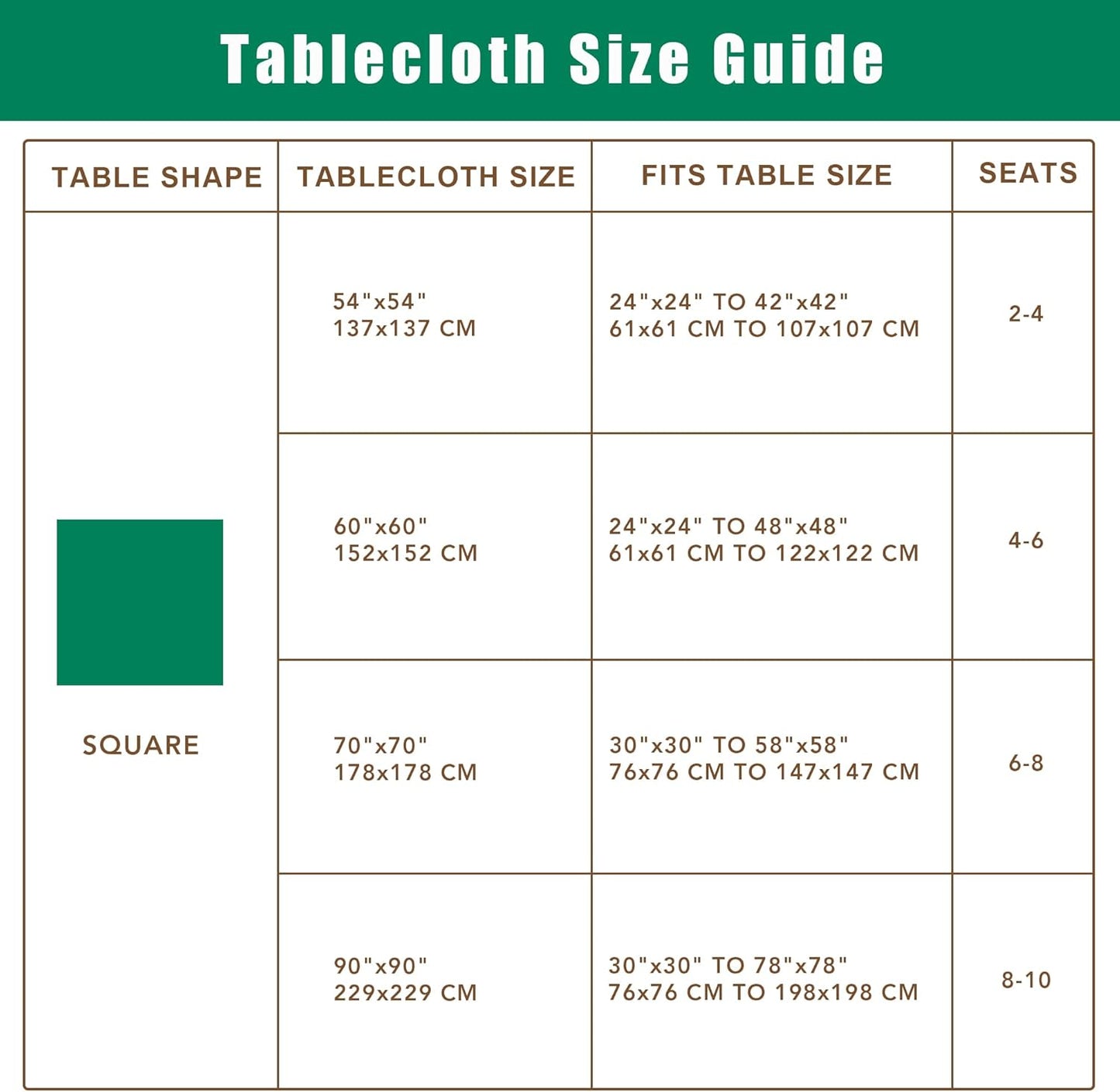 Biscaynebay Textured Fabric Square Tablecloths 60x60 Inches, Ivory Water Resistant Table Cloth Small Card Folding Table Covers Linen for Dining, Kitchen, Wedding and Parties etc. Machine Washable