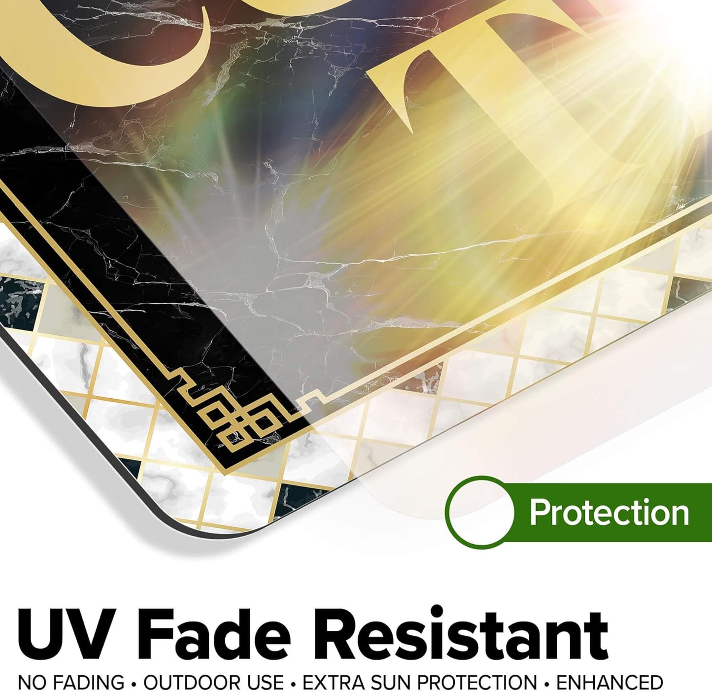 Custom Sign, Custom Street Sign, 11 Font Colors, 13 Font Styles, 4 Hole Options, 22 Sizes, 9x18 Inches, Rust Free DiBound, Fade Resistant, Made in USA by My Sign Center (Marble Tile)