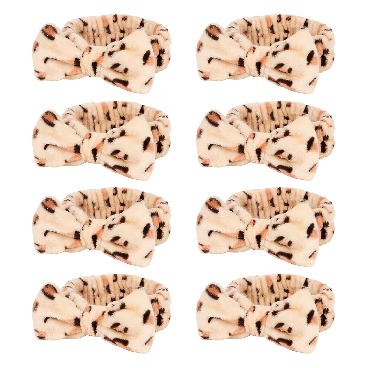Semato Leopard Spa Headband Bachelorette Party Favor Set Skincare Headbands for Women Gifts and Party Supplies (leopard)