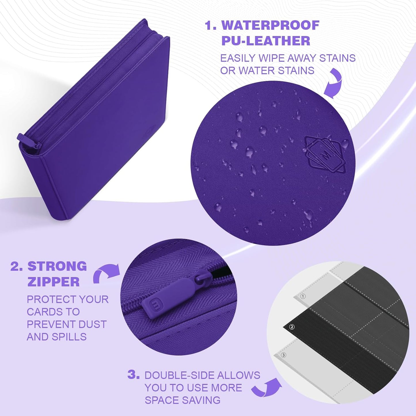 Premium Card Binder 16 Pocket,Trading Card Binder Holds up to 1000+Cards Sturdy Card Collection Album, Card Holder Folders for MTG, TCG, Game Cards & Sports Cards