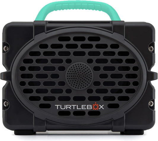 Turtlebox Original Gen 3: Portable Outdoor Bluetooth Speaker – Ultra-Loud (120dB), Waterproof (IP67), Rugged, Impact-Resistant, 3-Day Battery | Party Mode: Unlimited Pairing Stereo, Gray/Seafoam