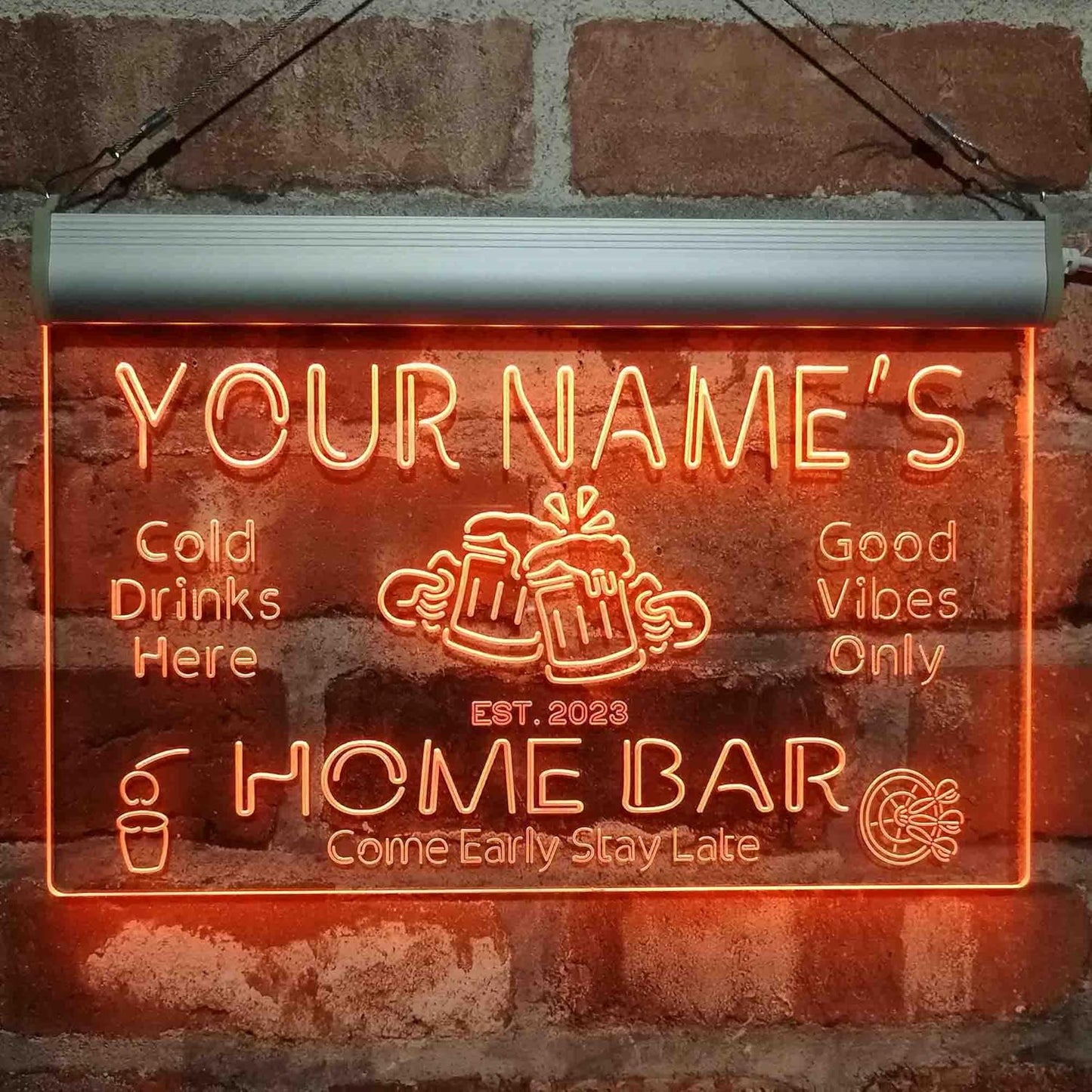 ADVPRO Personalized Your Name Custom Home Bar Beer Established Year Single Color LED Neon Sign 16 x 12 Inches st4s43-p11-tm-o