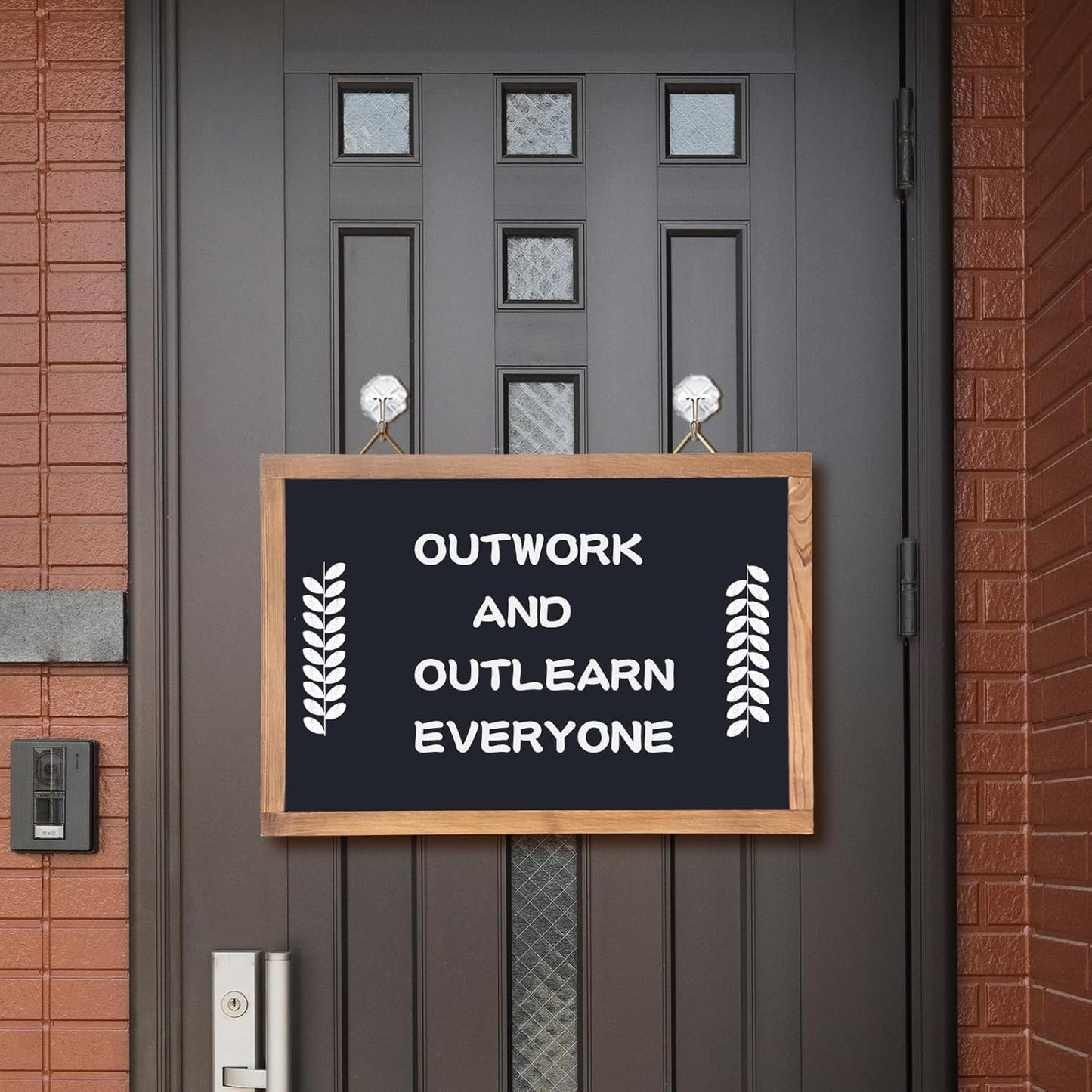 Magnetic Chalkboard for Wall Rustic Wood Framed Decorative Blackboard Sign for Kids Hanging Chalkboard for Home, Office, Restaurant 12" x 16"