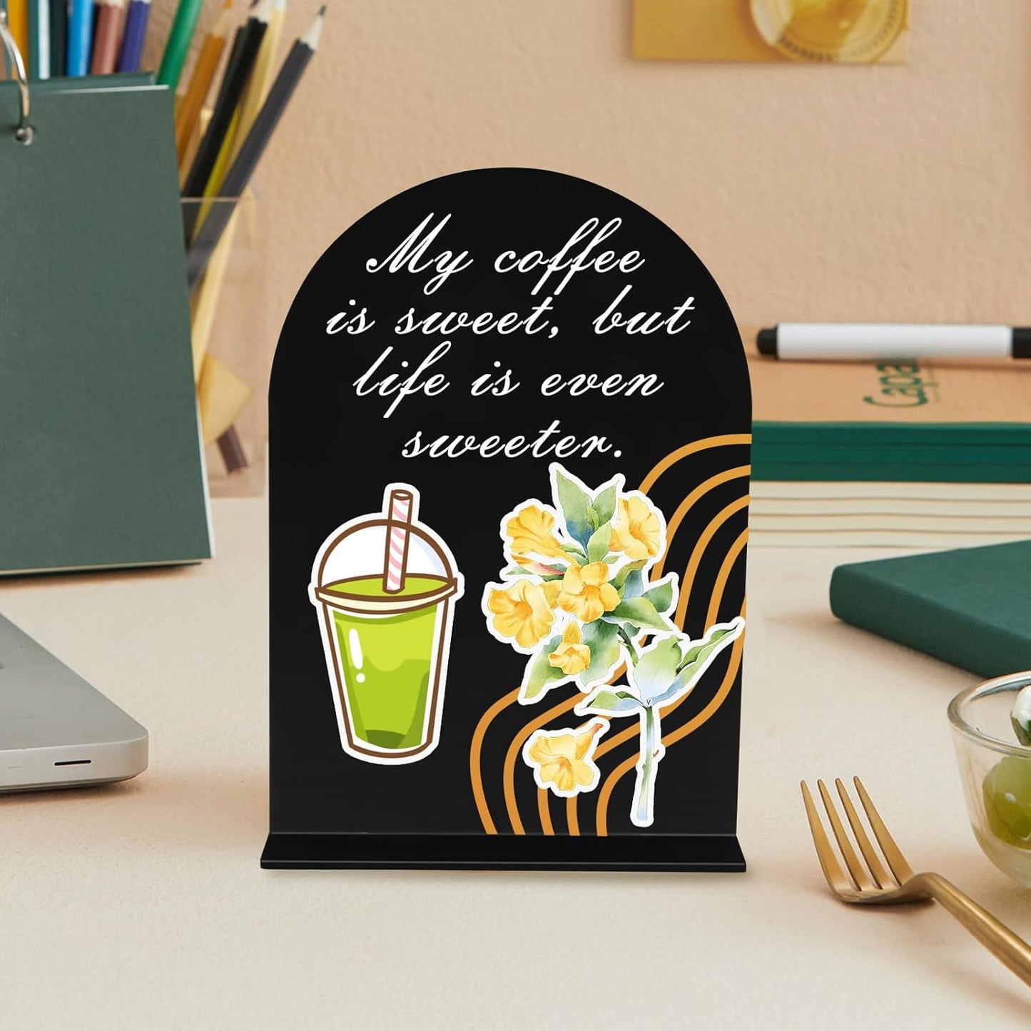 12 Pack Acrylic Wedding Signs 5 x 7 Inch DIY Blank Table Number with Base Black Arch Shape Menu Board for Party Anniversary Event Restaurant Cafe Decoration