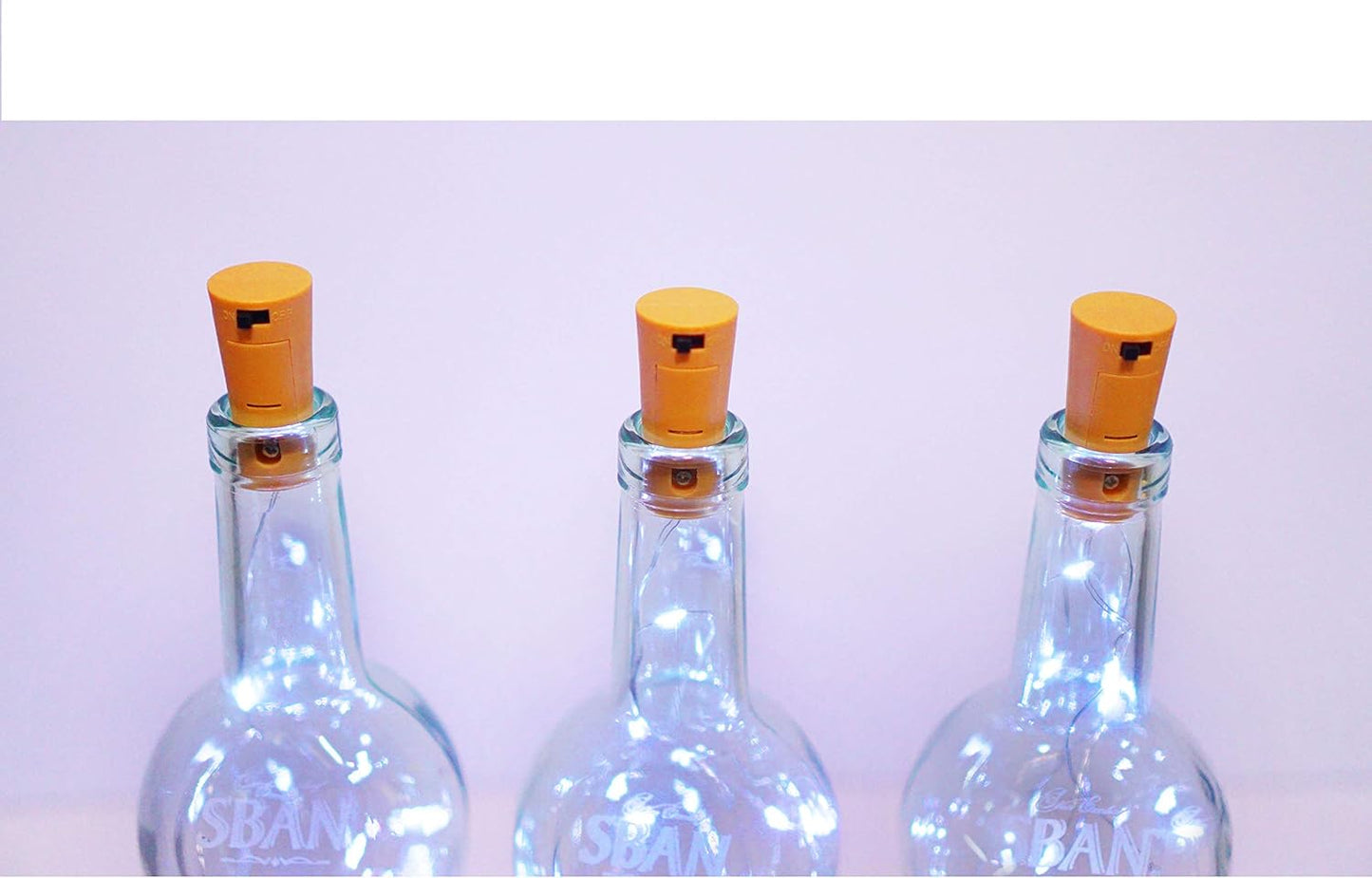 12 Pack 20 LED Wine Bottle Cork Lights, Fairy Mini String Lights Copper Wire, Battery Operated Starry Lights for DIY, Christmas, Halloween, Wedding, Party, Indoor&Outdoor (12 Pack, Multi White)