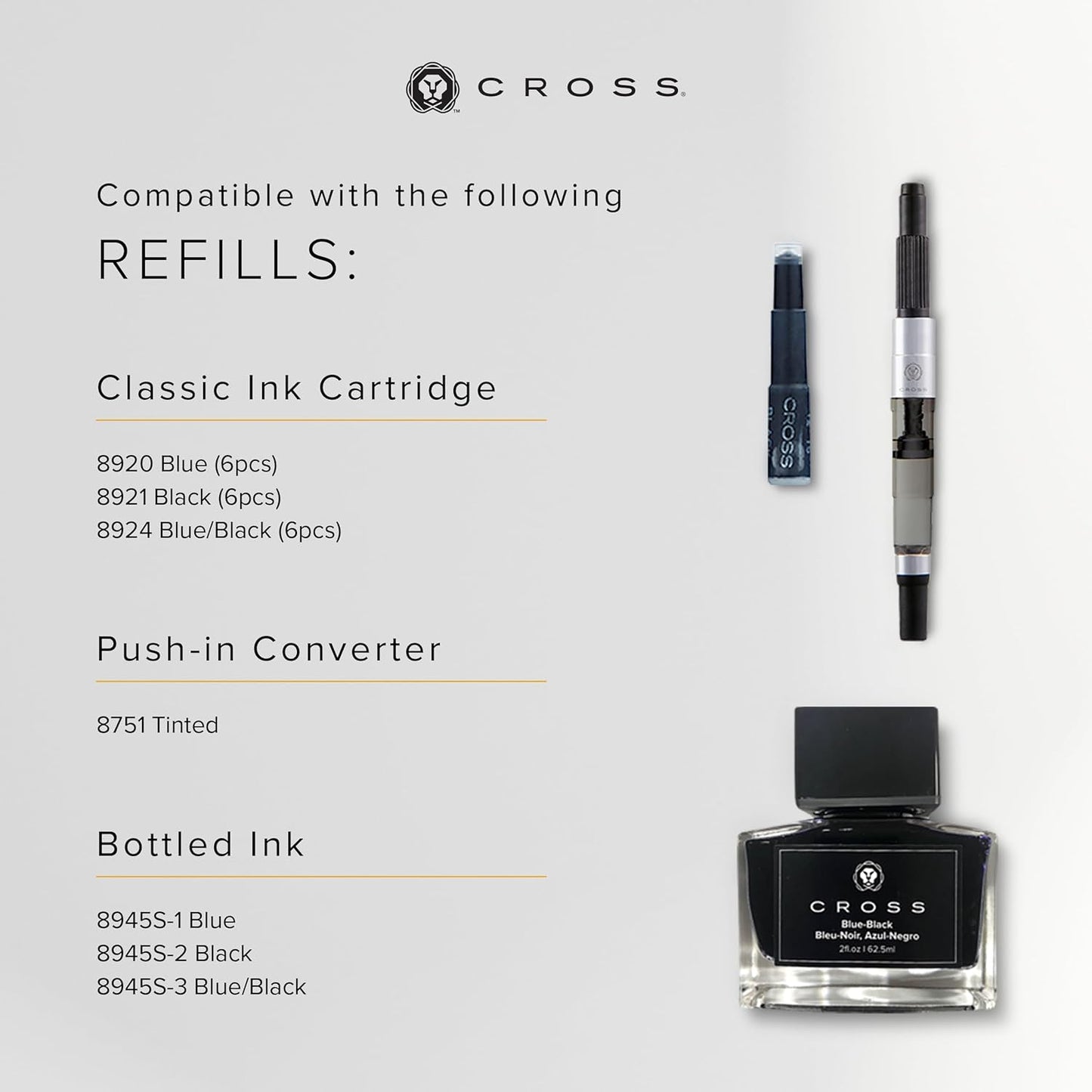 Cross Bailey Refillable Fountain Presented in a Premium Gift Box - Medium Point, Black Ink, Matte Black