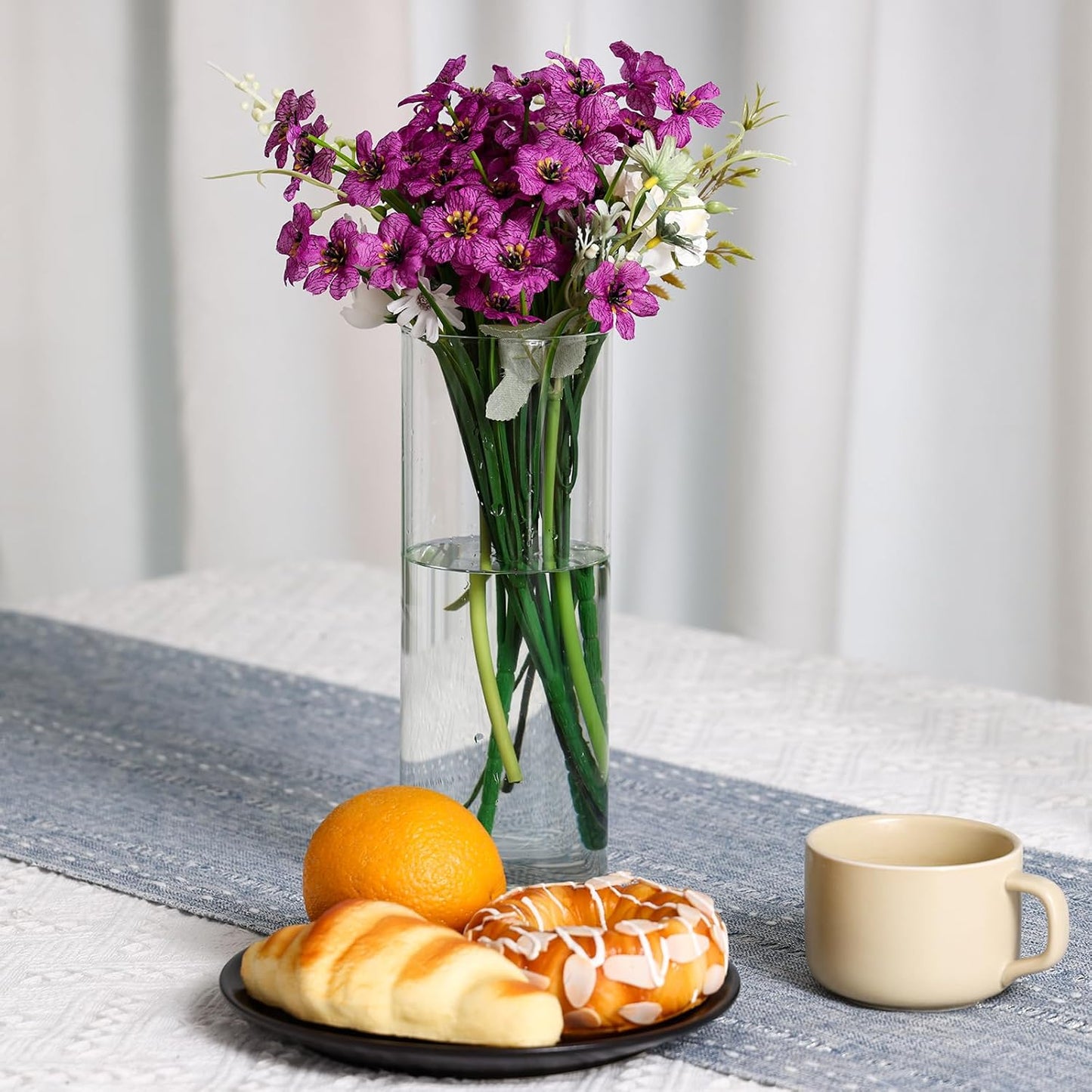 Fixwal 18pcs Tall Cylinder Vases for Centerpieces 4, 8, 12 Inch Clear Glass Flower Vase Floating Candle Holder for Table Shelf, Party, Wedding, Home Decor