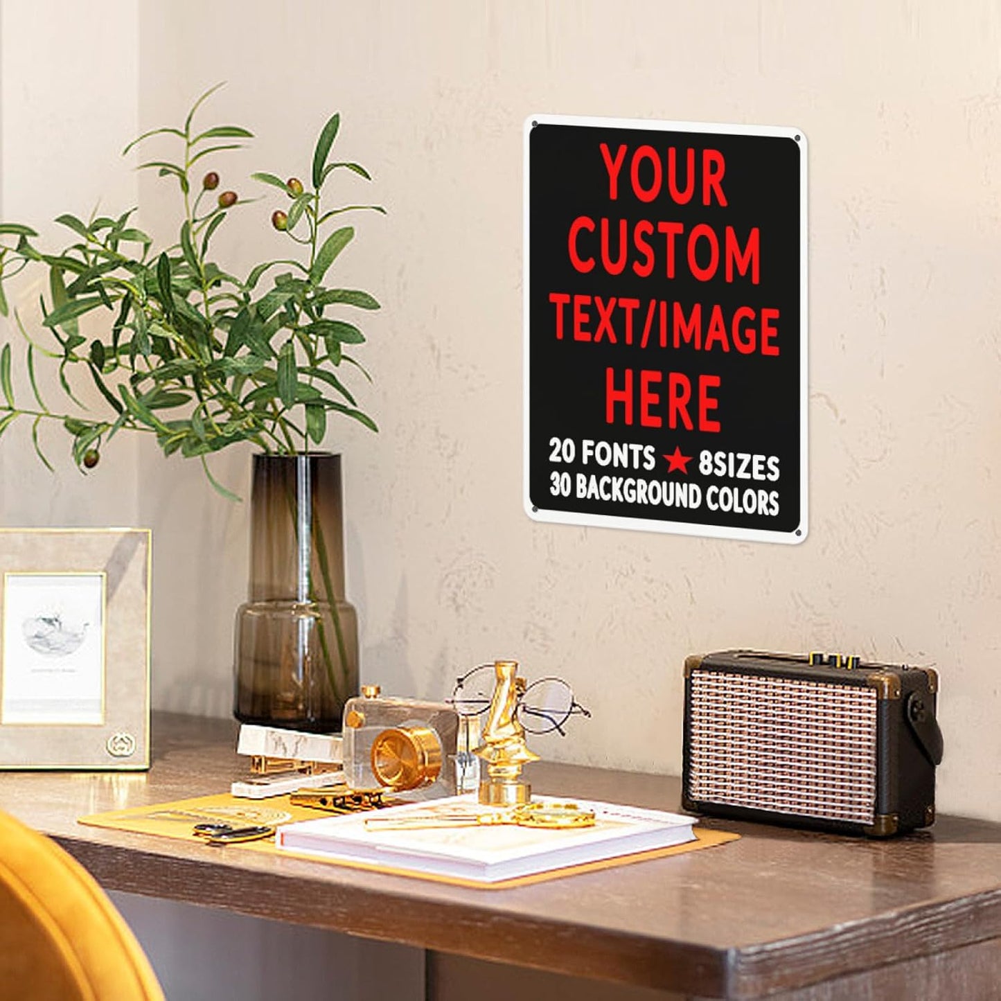 Custom Sign Personalized Custom Metal Sign, Customize For Office, Business, Workplace, Office, Home, Delivery Signs 8x12