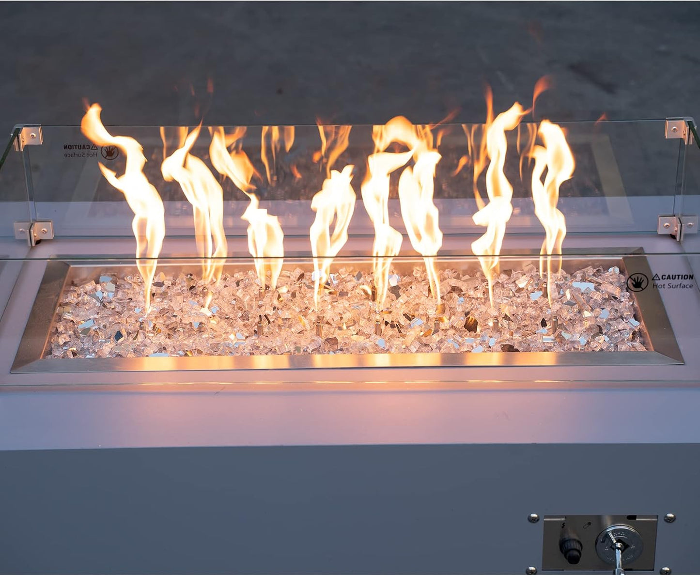 Stanbroil 10-Pound Fire Glass - 1/2 inch Reflective Tempered Fire Glass for Fireplace Fire Pit, Platinum Reflective