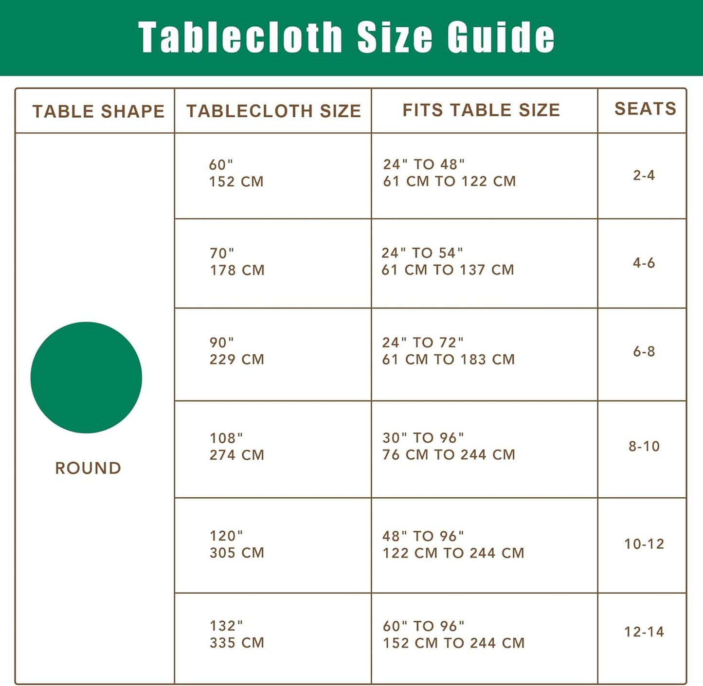 Biscaynebay Textured Fabric Round Tablecloths 70", Natural Water Resistant Table Cloth Circle Folding Table Covers for Dining, Kitchen, Wedding, Parties etc. Machine Washable