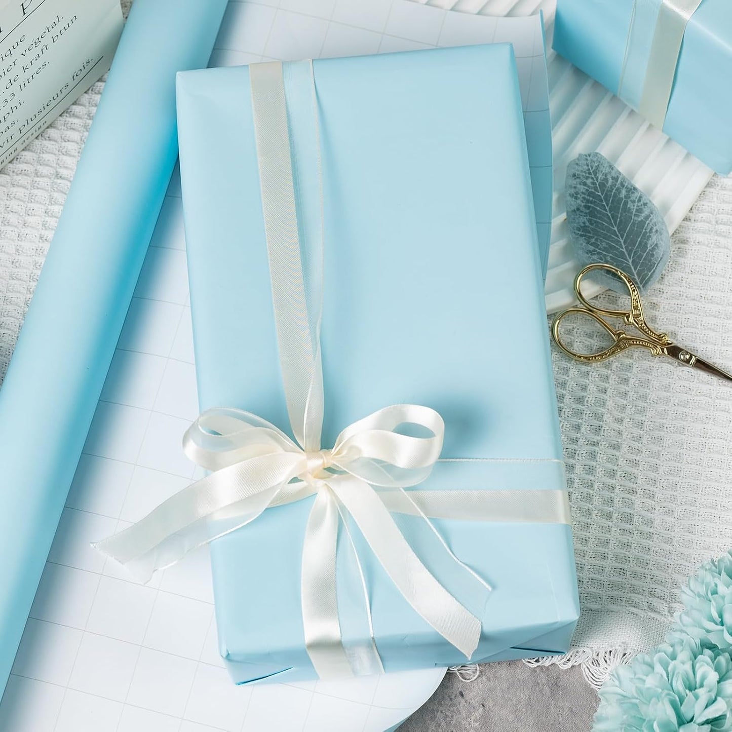 Garbendy Gift Wrapping Paper Roll-Solid Color Pearly-Lustre Paper,Perfect for Wedding, Valentine's Day,Birthday, Christmas,Baby Shower, Party - 17 Inch X 33 Feet