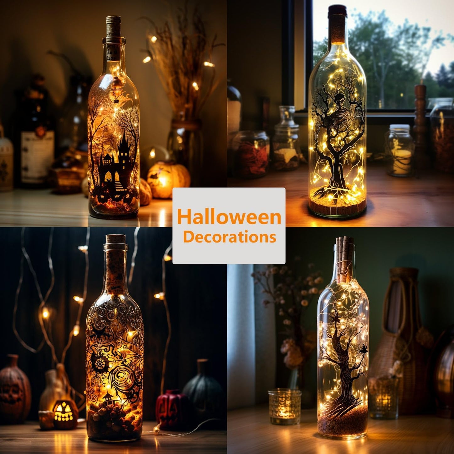 20 Pack Wine Bottle Lights with Cork Battery Operated 3.3ft 20 LED Silver Wire Cork Fairy Lights for Liquor Bottles,Jars,Crafts,Wedding,Party,Centerpieces,Table Decor,Warm White