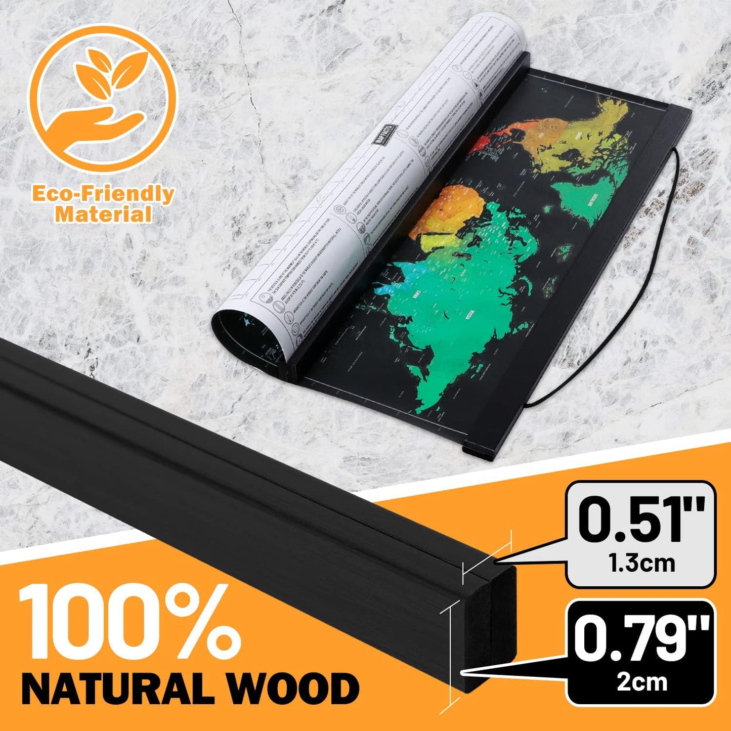 27x40 Poster Frame, Magnetic Wood Wooden Poster Hanger Frame Frames for Photo Picture Canvas Artwork Wall Hanging (1 Pack, 27", Black)