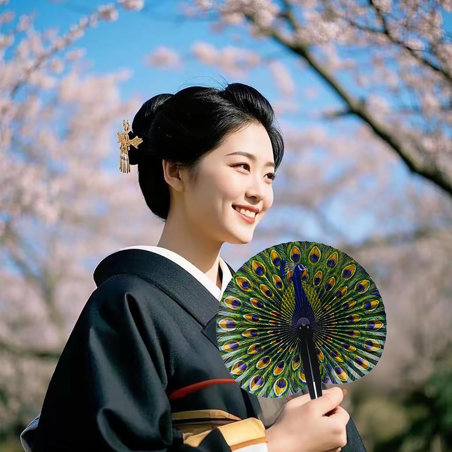 20 Pcs 10" Safari Print Peacock Fans Decorations Animal Folding Paper Hand Fans Bulk for Gifts,Weddings Festival,Birthday,Summer,Party Favors,School Cultural Shows