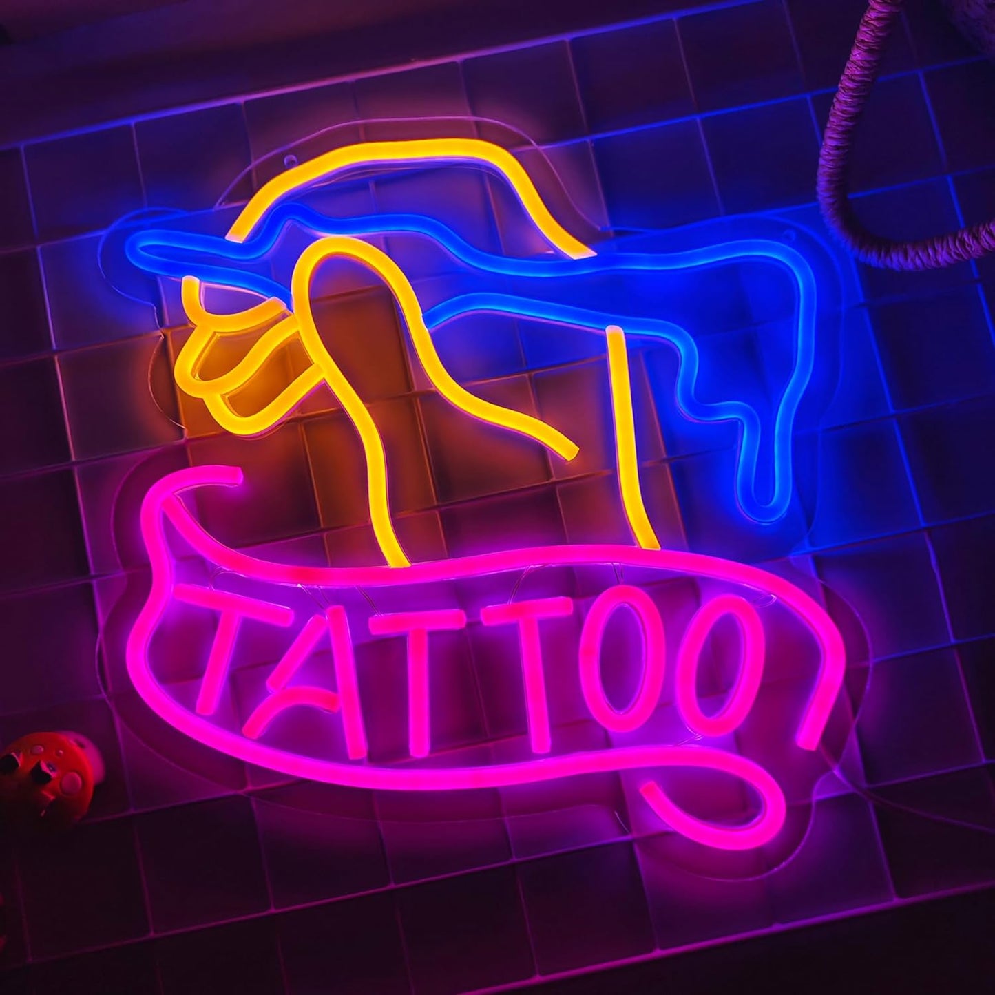 TATTOO Neon Sign Led Wall Window Decor Man Cave Neon Light Up Signs Wall Art for Tattoo Shop Studio USB Powered 13.3"x12.7"