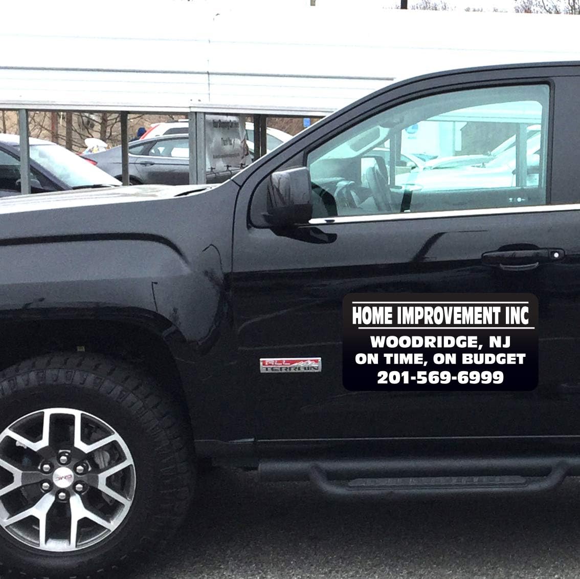 Car Magnet Signs Custom - 24"x12" (Set of 2), 30-mil Thickness with Rounded Corners (Black)