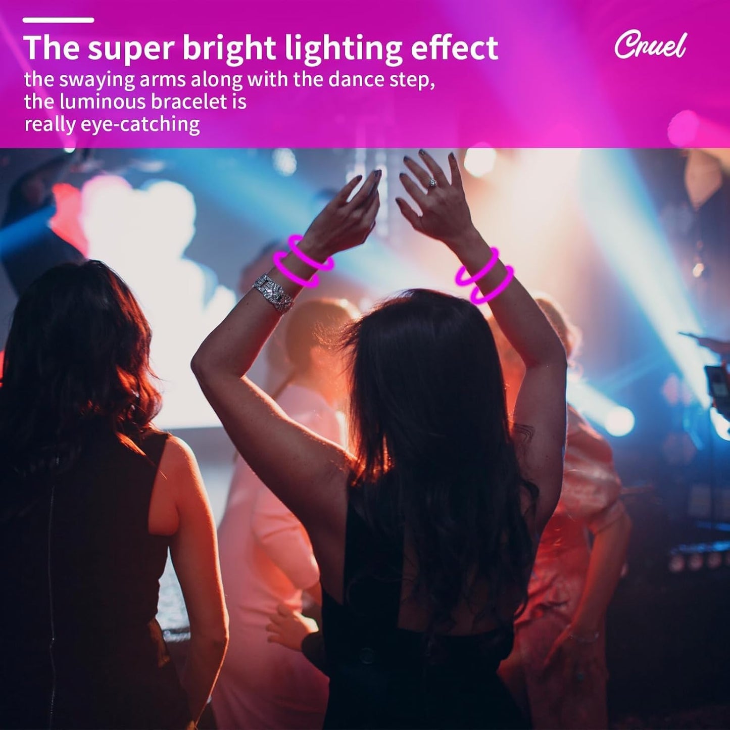 200 Pack 8'' Glow Sticks Bulk Party Favors Pink Light Up Sticks with Connectors Neon Glow in the Dark Party Supplies Bracelets for Holiday Birthday Party Decoration(Pink)