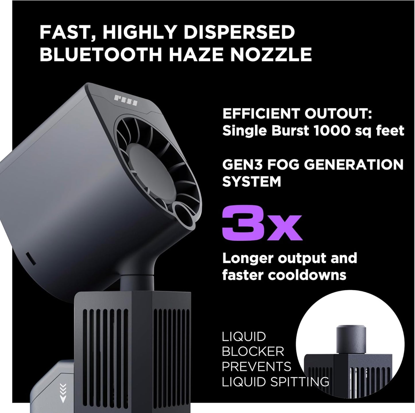 PMI SmokeNINJA PRO HAZER KIT - Portable Fog Machine with Bluetooth, 3rd Gen Haze Nozzle for Cinematic & Studio Use - Perfect for Cinematography, Photography, and Events (PRO HAZER KIT)