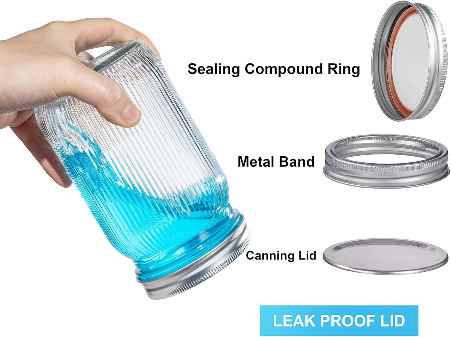 MirthMood Wide Mouth Mason Jars 32 oz with Lids, Canning Jars with Metal Airtight Lids, Quart Mason Jars for Fermenting, Pickling, Freezing, Preserving, Meal Prep, Jar Décor[2 Pack]