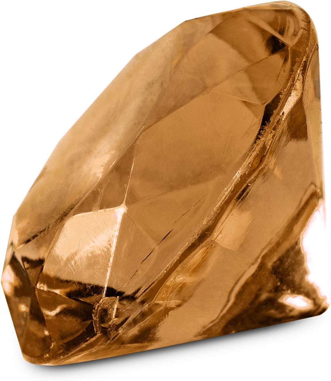 Super Z Outlet Acrylic Color Faux Round Diamond Crystals Treasure Gems for Table Scatters, Vase Fillers, Event, Wedding, Birthday Decoration Favor, Arts & Crafts (1 Pound, 240 Pieces) (Brown)