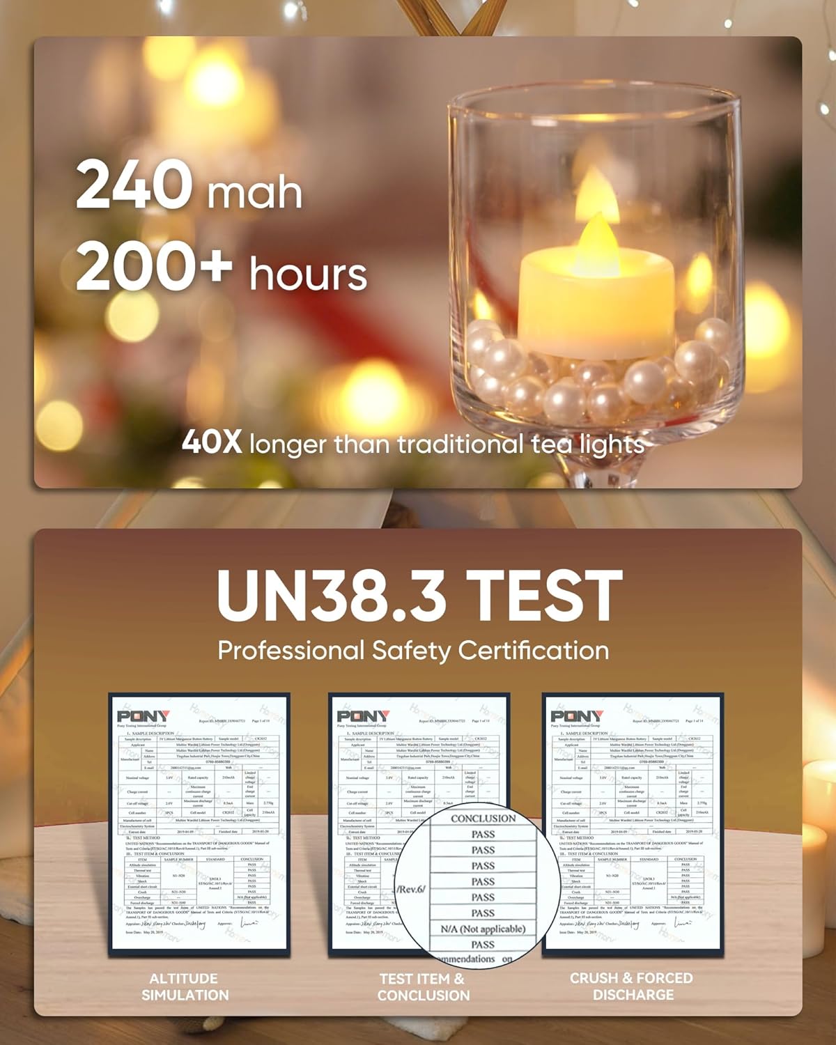 Homemory 12-Pack Flameless LED Tea Lights Candles Battery Operated, 200+Hour Fake Electric Candles TeaLights for Votive, Halloween, Ofrenda, Diya, Wedding Centerpiece Table Decor, Funeral, Christmas