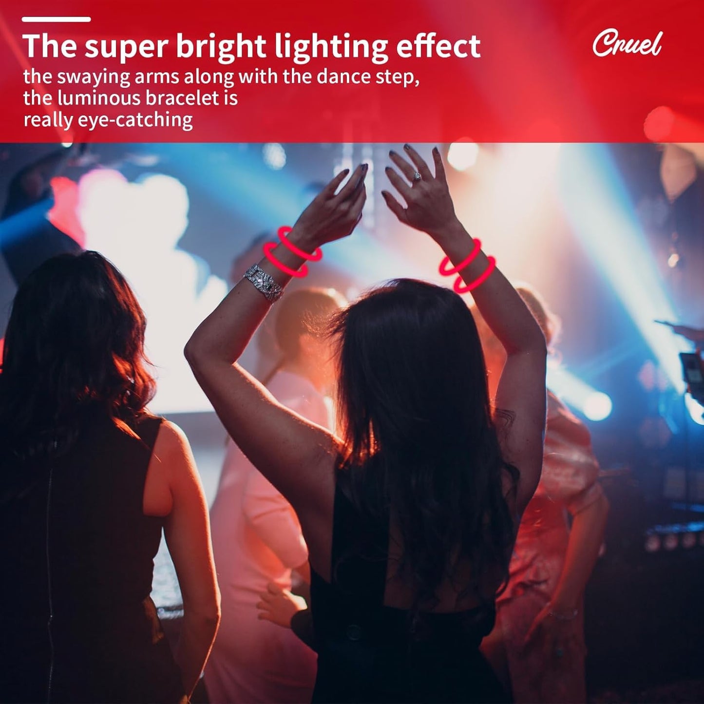 60 Pack 8” Red Glow Sticks Bulk with 60 Connectors Neon Glow In The Dark Party favors Supplies for Holiday Birthday Party Decoration (Red)