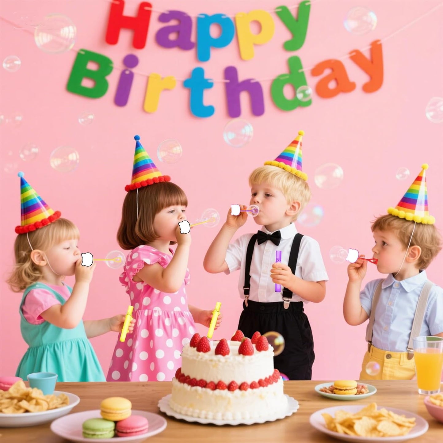 AFZMON Kitten Cat Bubble Wands for Kids, Kitty Mini Bubbles Birthday Gift Toy Party Favors Goodie Bag Stuffers Pinata Classroom Prizes Supplies