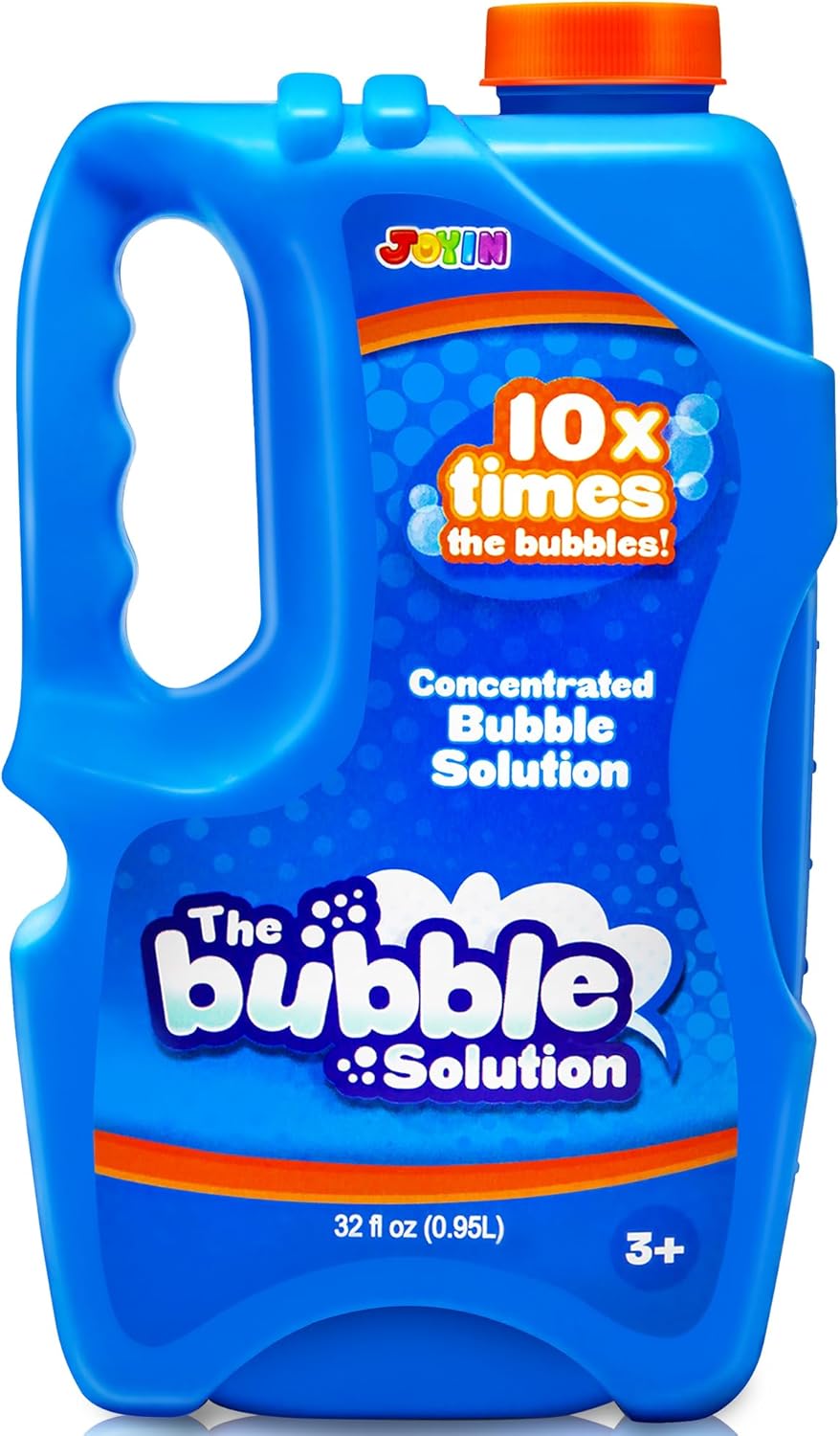 JOYIN 32 OZ Concentrated Bubble Solution for Bubble Machines (Up to 2.5 Gallons), Concentrated Solution Refills for Machine, Wands, Blower, Easter, Kids, Parties