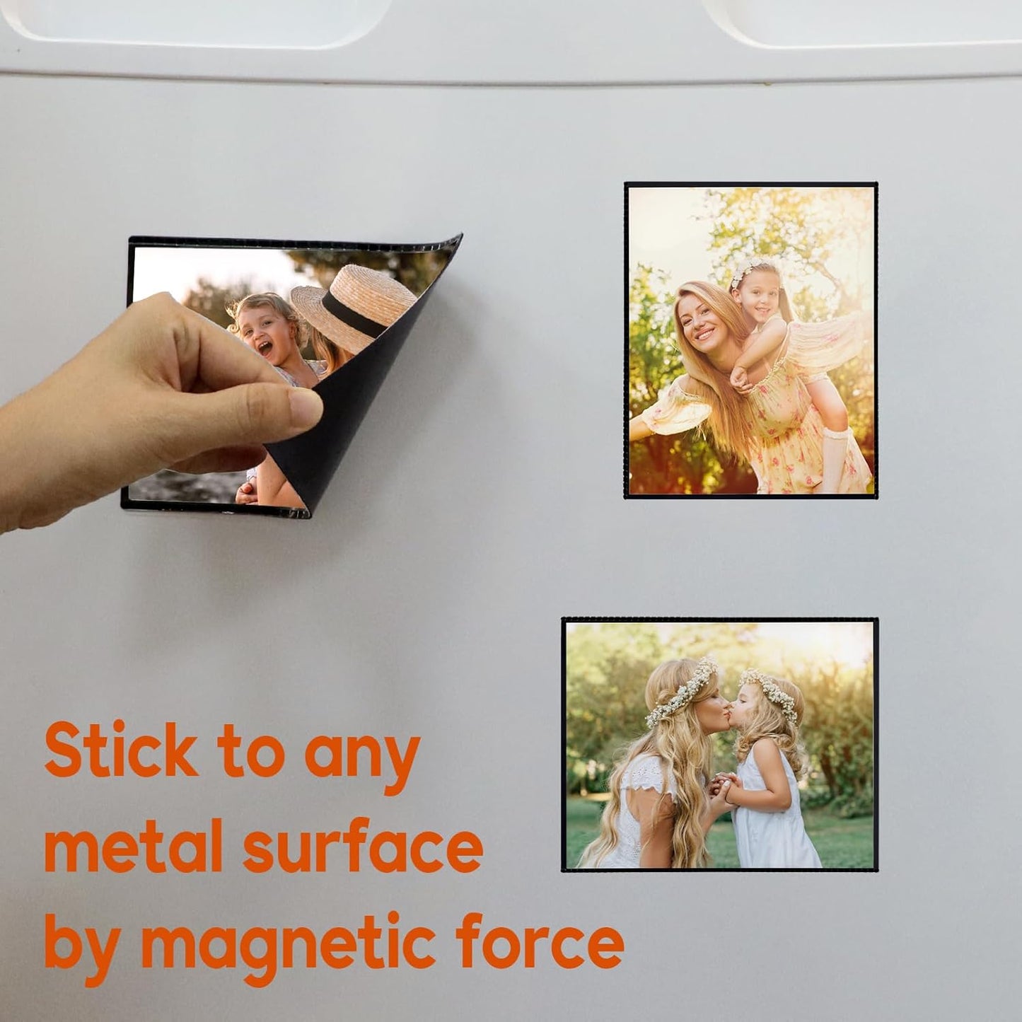 CRUGLA 18 Packs 8x10 Magnetic Picture Frames for Refrigerator, 8x10 Magnetic Sheet with Self-Adhesive Backing, 8 by 10 Magnet Frame with 3M Adhesive Pad for Glass Window Door Cubicle Tile Wall