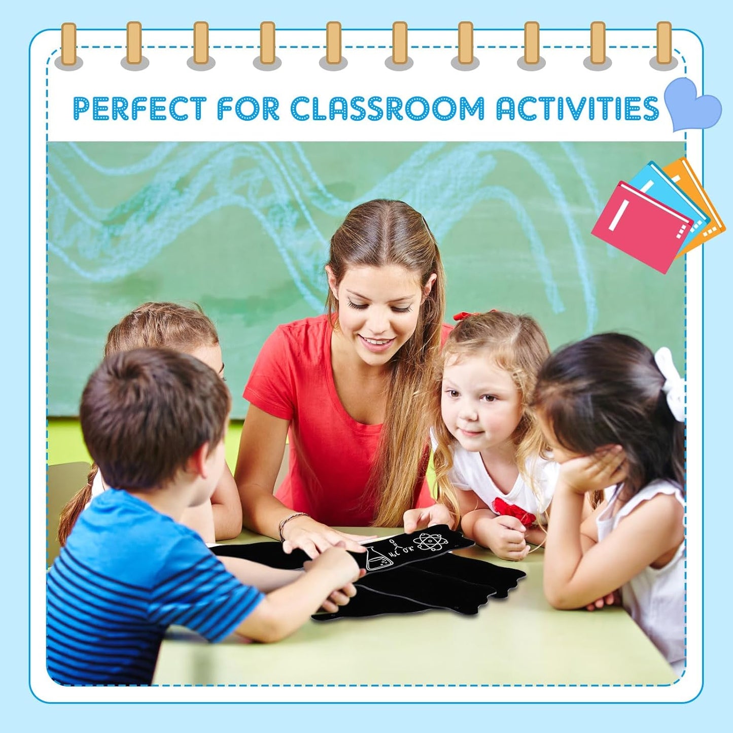 12 Pcs 4 x 6 Acrylic Chalkboard Hanging Sign with Chalk Markers Chalk Board Signs with Hanging String for Wedding Kitchen Home Party Decoration (Wave)