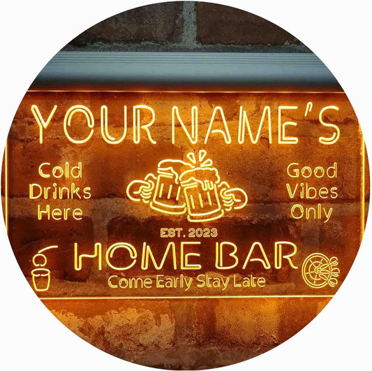ADVPRO Personalized Your Name Custom Home Bar Beer Established Year Single Color LED Neon Sign 16 x 12 Inches st4s43-p11-tm-y