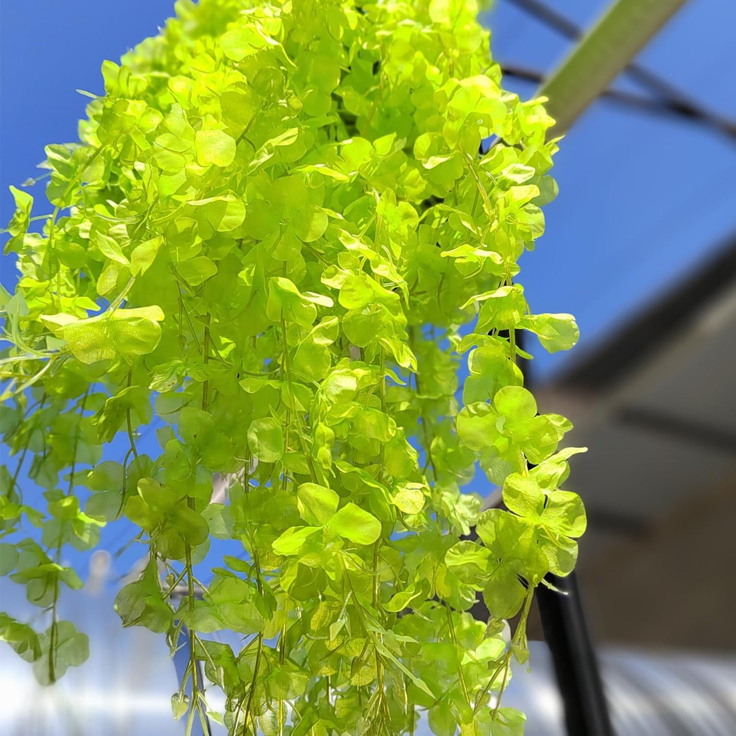 24 Pack Artificial Fake Wisteria Vine Ratta (3.75 Feet) Hanging Garland Silk Flowers String Home Party Wedding Decor (Green)