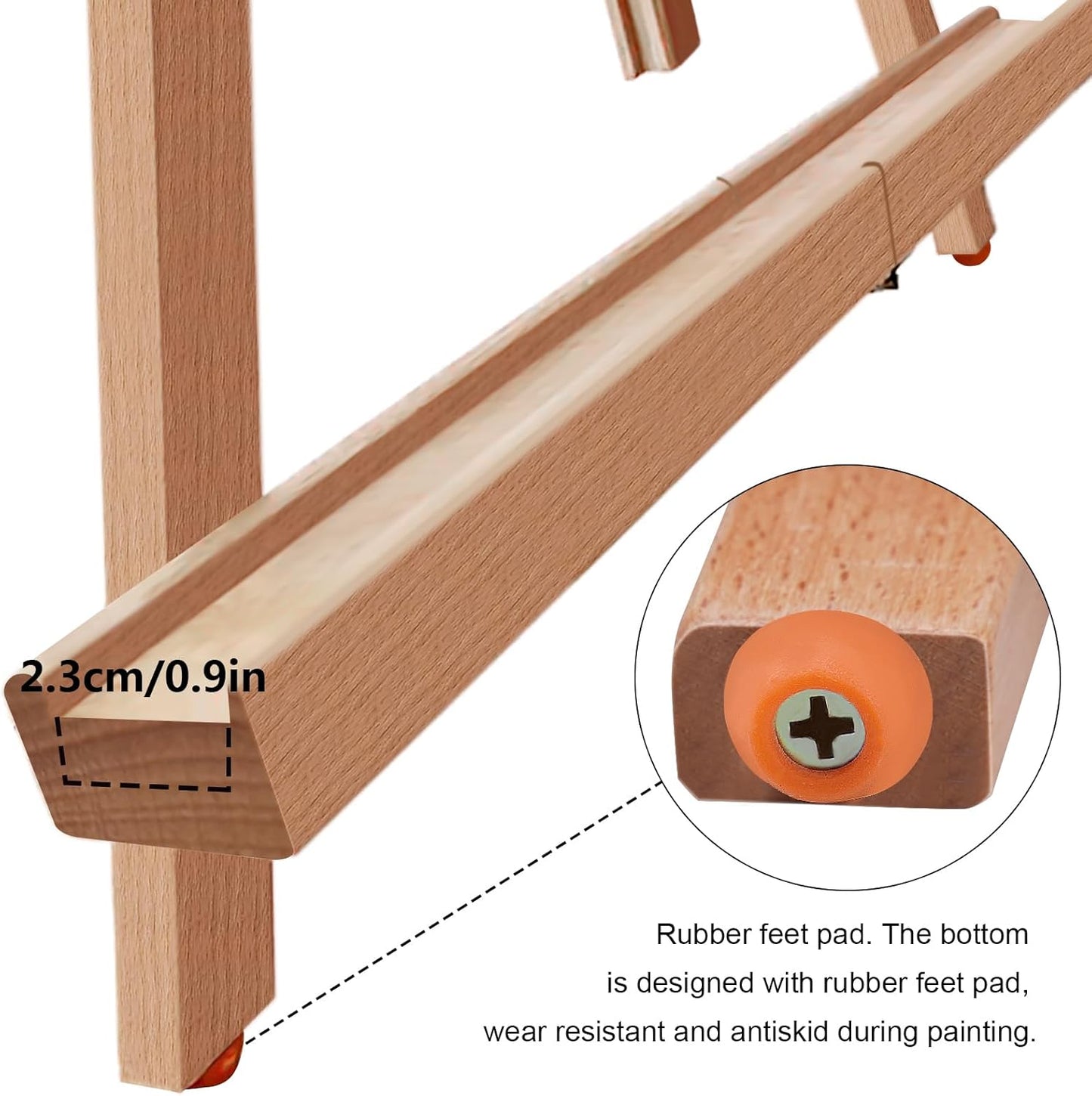 Miratuso Art Easel (2 Pack) A-Frame Painting Easel, Wood Display Stand Holding Canvas Up to 22" High, Portable Folding Travel Tabletop Easel and Sign Holder, Easy to Carry