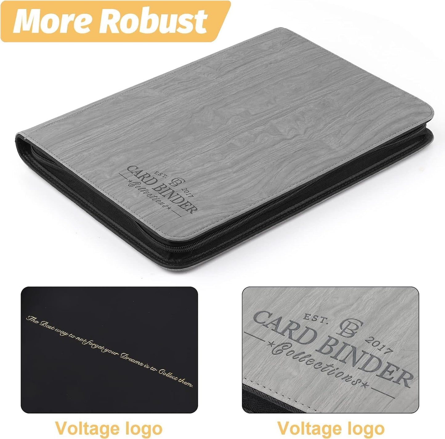 Trading Card Binder, Card Collection Binder Album Folder with 540 Side Loading Pockets, 9 Pocket Trading Card Album Folder for TGC,MTG, Baseball Cards, Yugioh grew