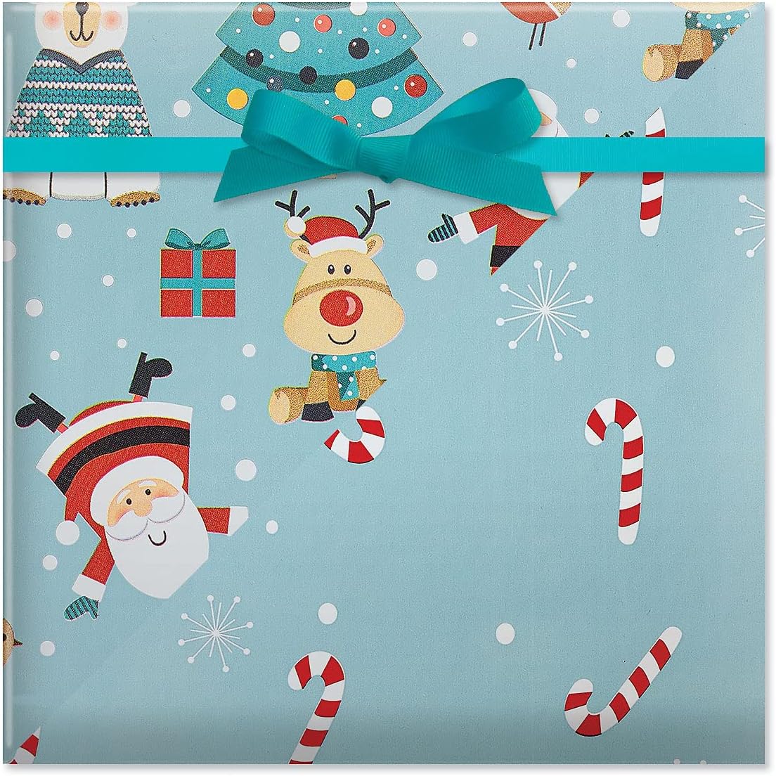 Current Christmas Critters Double-Sided Rolled Christmas Wrapping Paper - Premium Jumbo 23-Inch x 32-Foot Gift Wrap Roll, 61 Square Feet Total