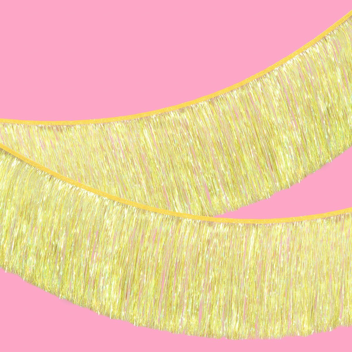 xo, Fetti Yellow Fringe Banner - 5 Ft. | Groovy Bachelorette Party Decorations, Pastel Preppy Birthday Party Decor, Smiley Baby Shower Supplies, Photo Booth Backdrop, HBD