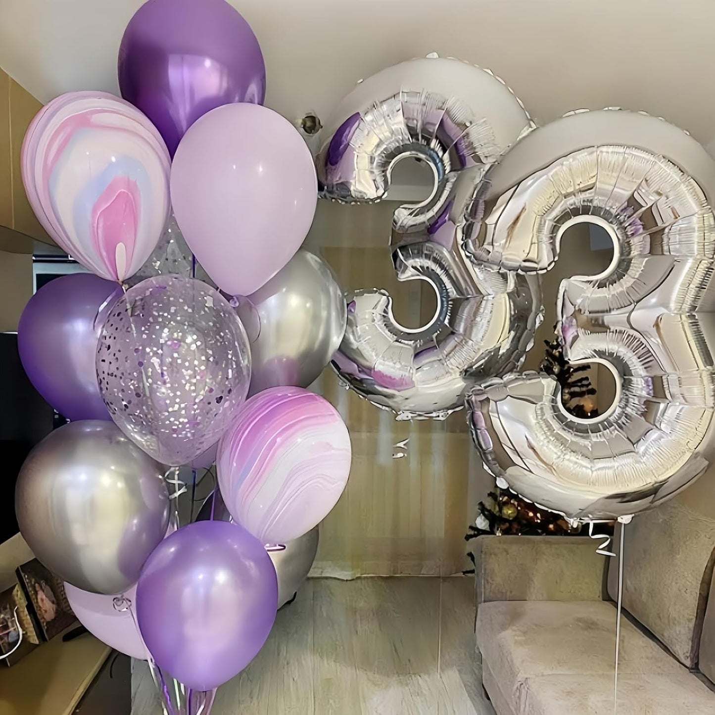 40'' Silver Number 7 Balloons, Self Inflating Foil Number Balloons Set 0-9 for Women Men, Large Digital 7 Helium Balloon for Girls Boys 7th Birthday Party New Year Decorations Anniversary Supplies